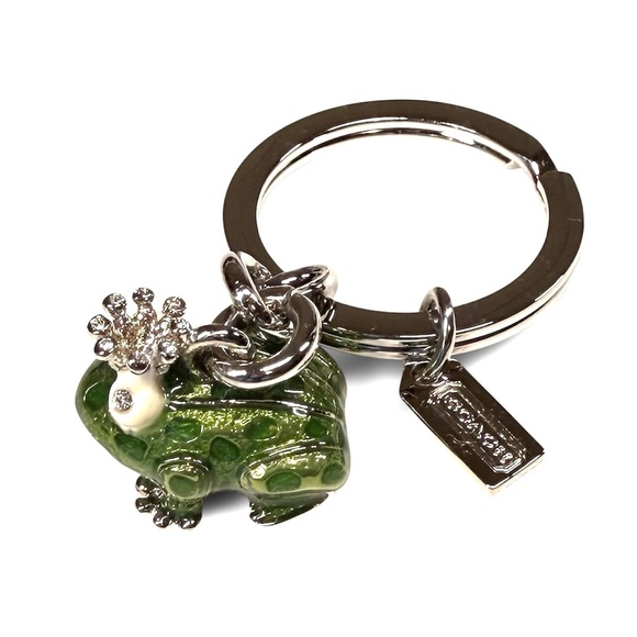 Coach Accessories - NWOT Rare Coach Frog Prince Key Fob in Green Enamel - Style No. 92448
